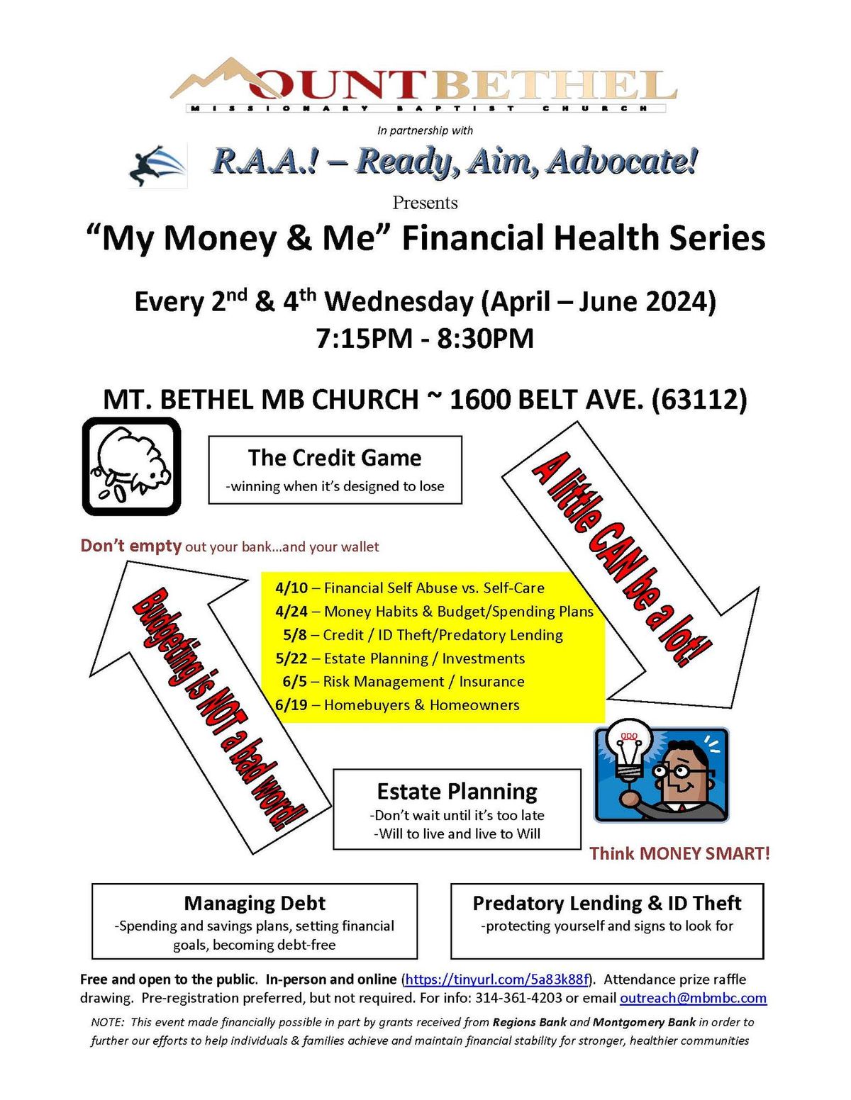 MBMBC & RAA presents "My Money & Me" Financial Health Series
