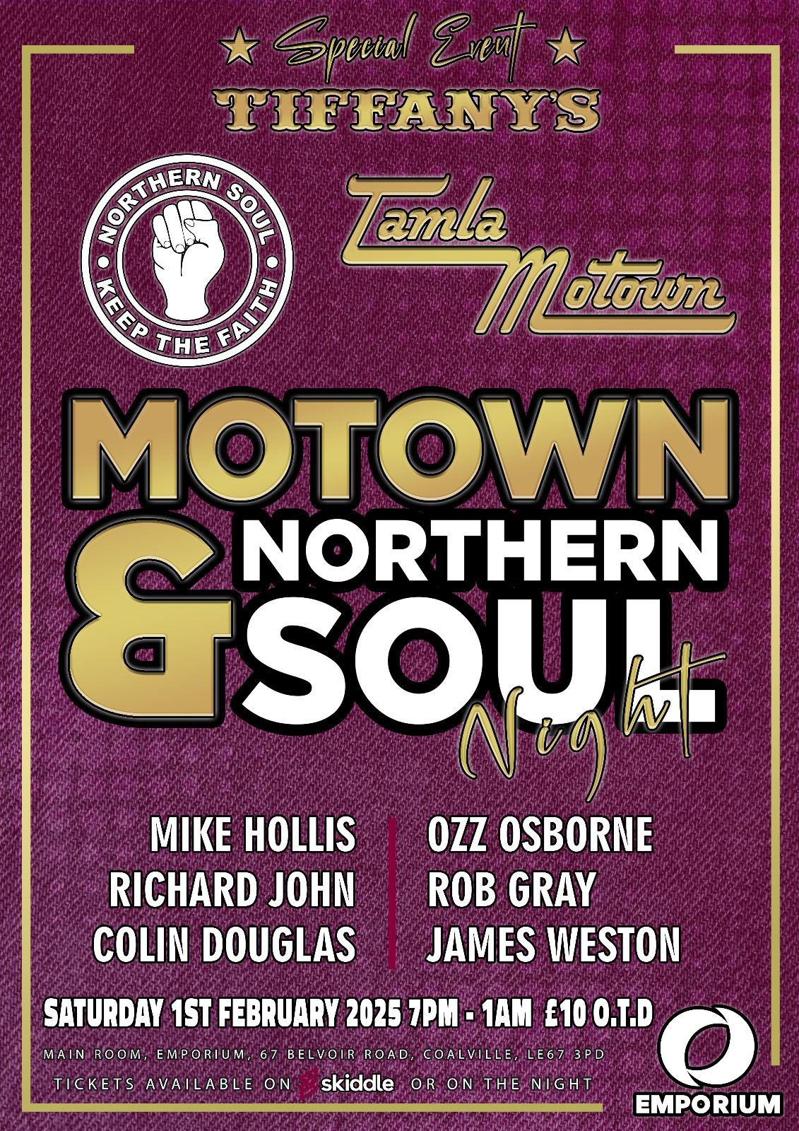 TIFFANY'S - Motown & Northern Soul 