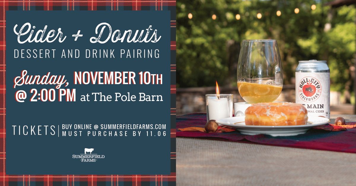 Cider + Donuts: Dessert and Drink Pairing Event