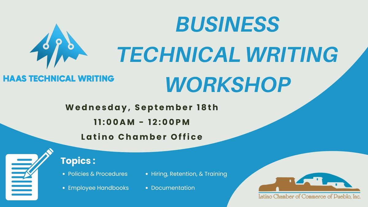 Business Technical Writing Workshop With Haas Technical Writing