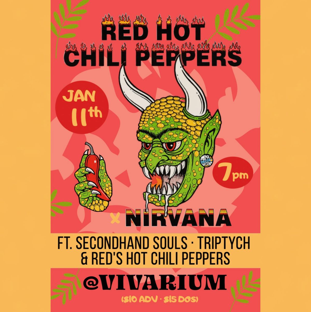 Nirvana x Red Hot Chili Peppers Tribute at Vivarium (MKE Music Night XCVI)