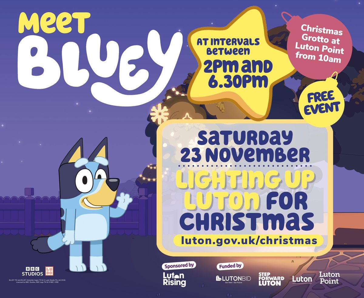 Lighting Up Luton - with a guest appearance from Bluey!