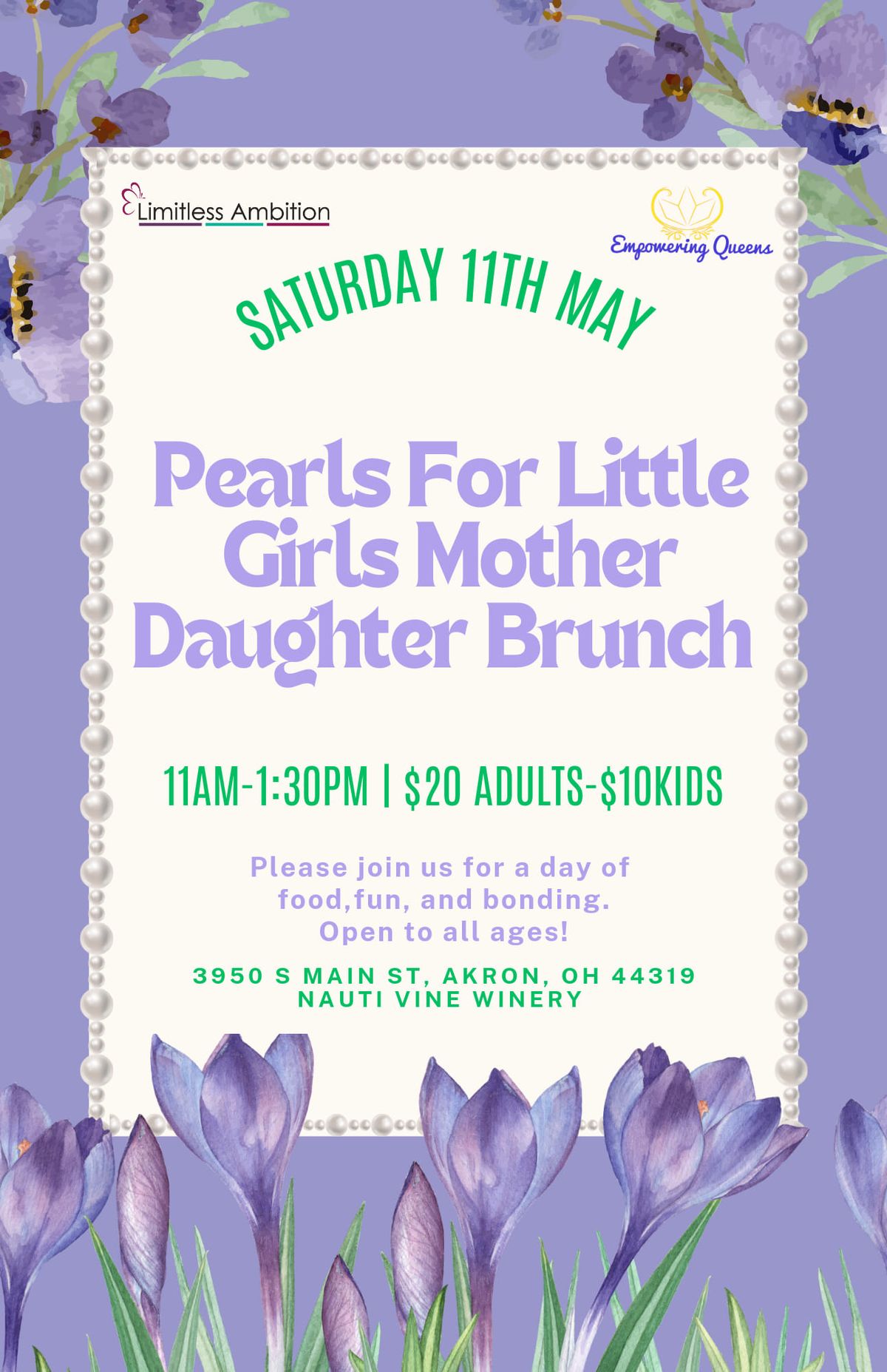 Pearls For Little Girls Mothers Day Brunch