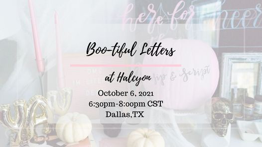 Boo-tiful Letters at Halcyon