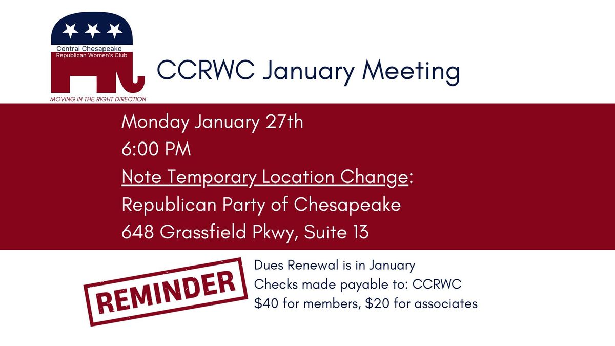 CCRWC January Meeting