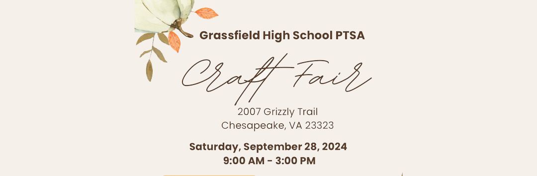 Vendor @ Grassfield HS Fall Craft Fair