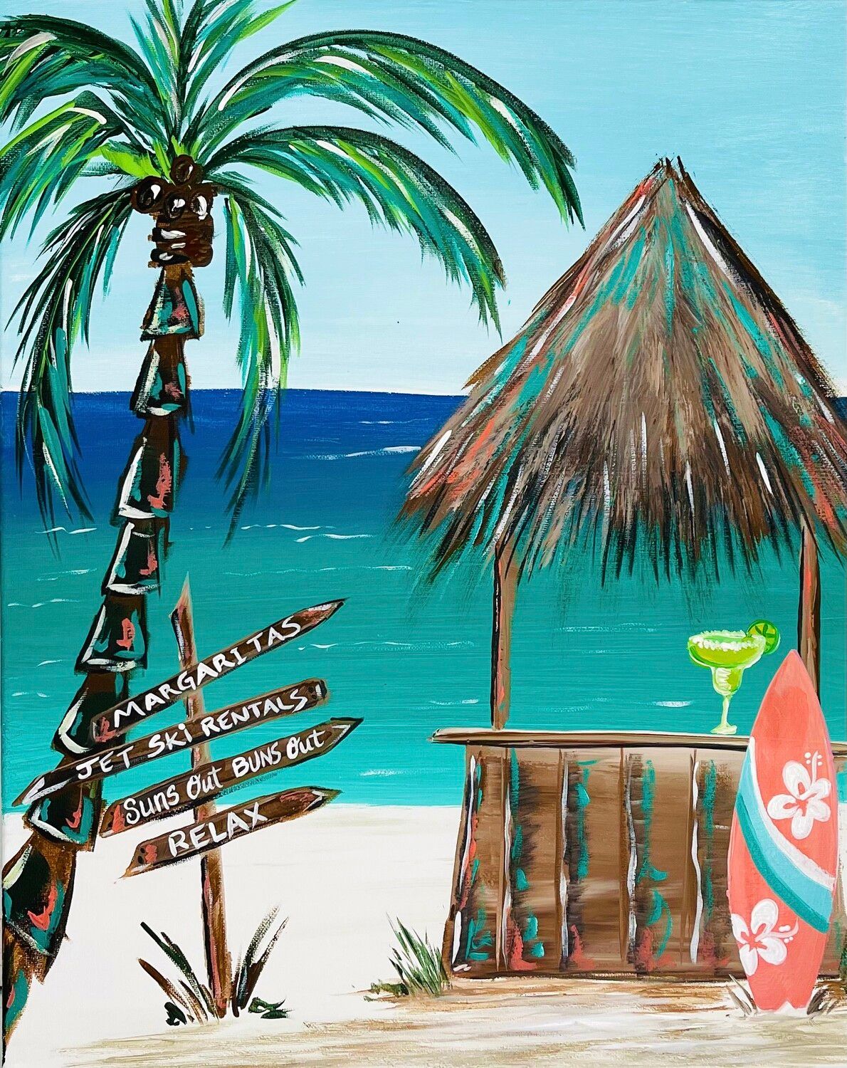 "Beach Daze" In-Studio Paint Party!!