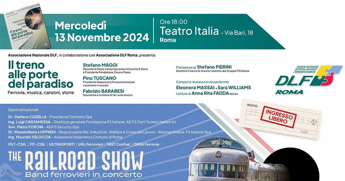 Il treno alle porte del paradiso: storie ferroviarie e musica fanno tappa a Roma