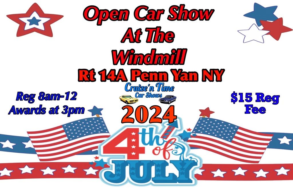 July 4th Car Show at The Windmill (Shops will be open!)