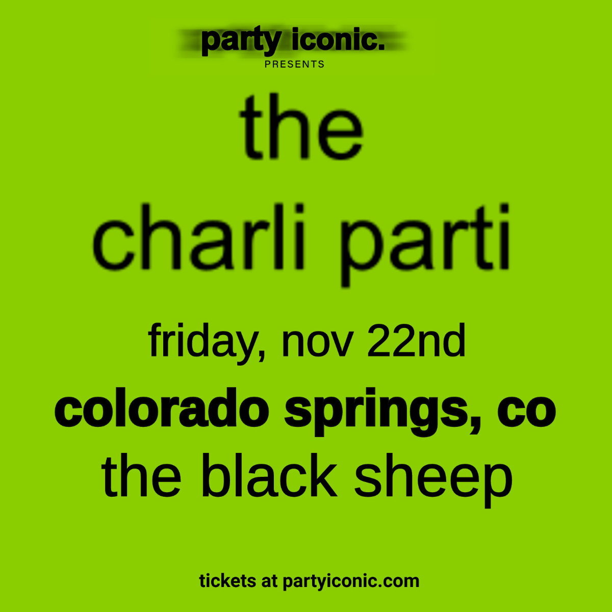 Party Iconic Presents: The Charli Parti | 18+