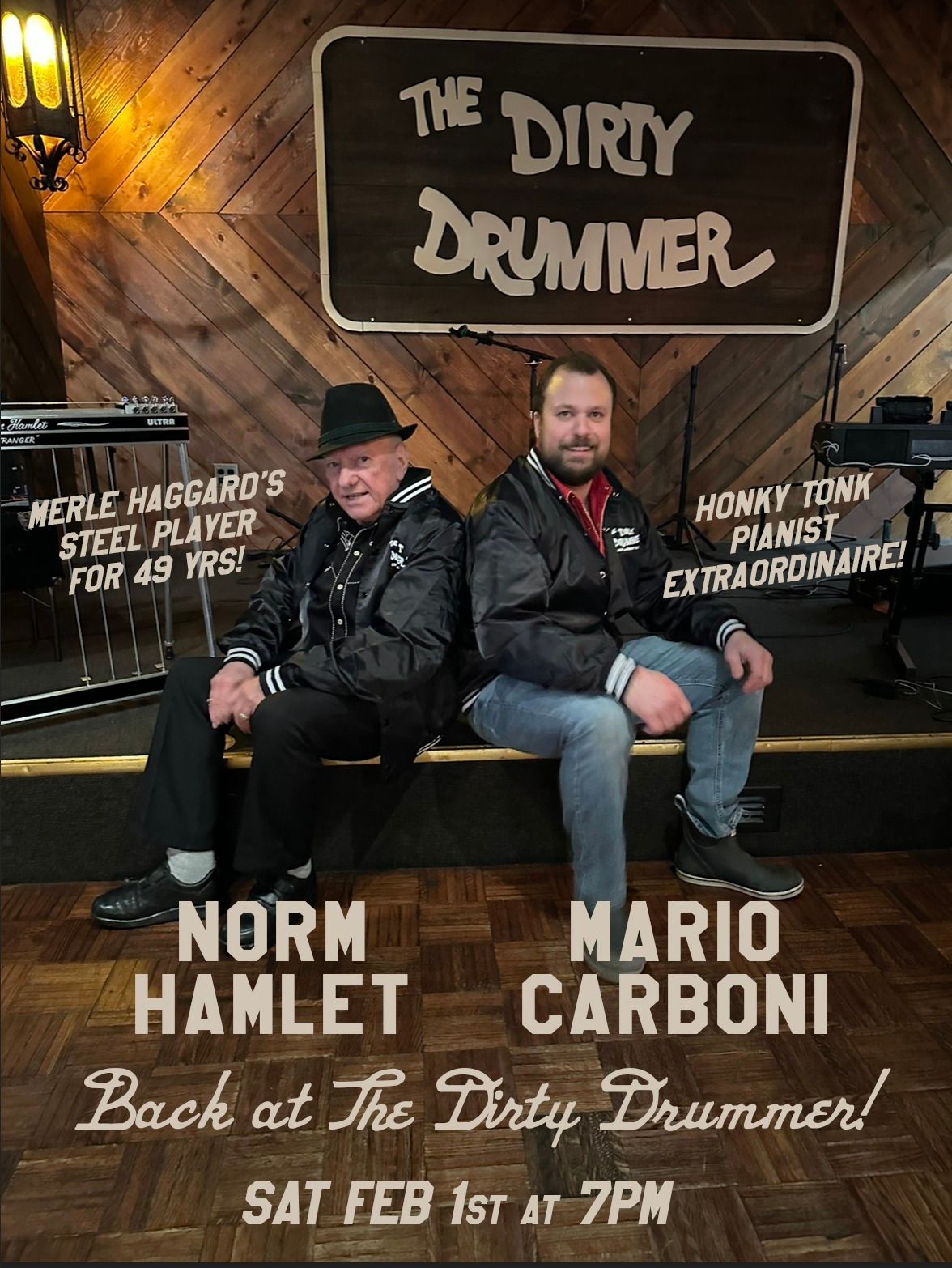 Norm Hamlet & Mario Carboni live at The Dirty Drummer!