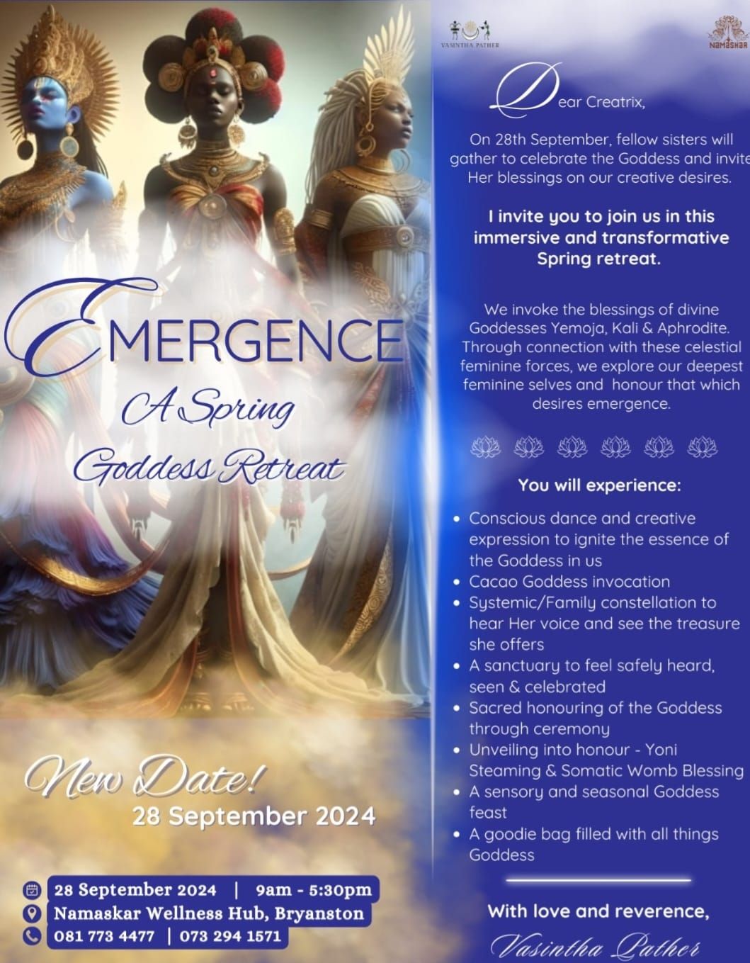 Emergence.  A Spring Goddess Retreat