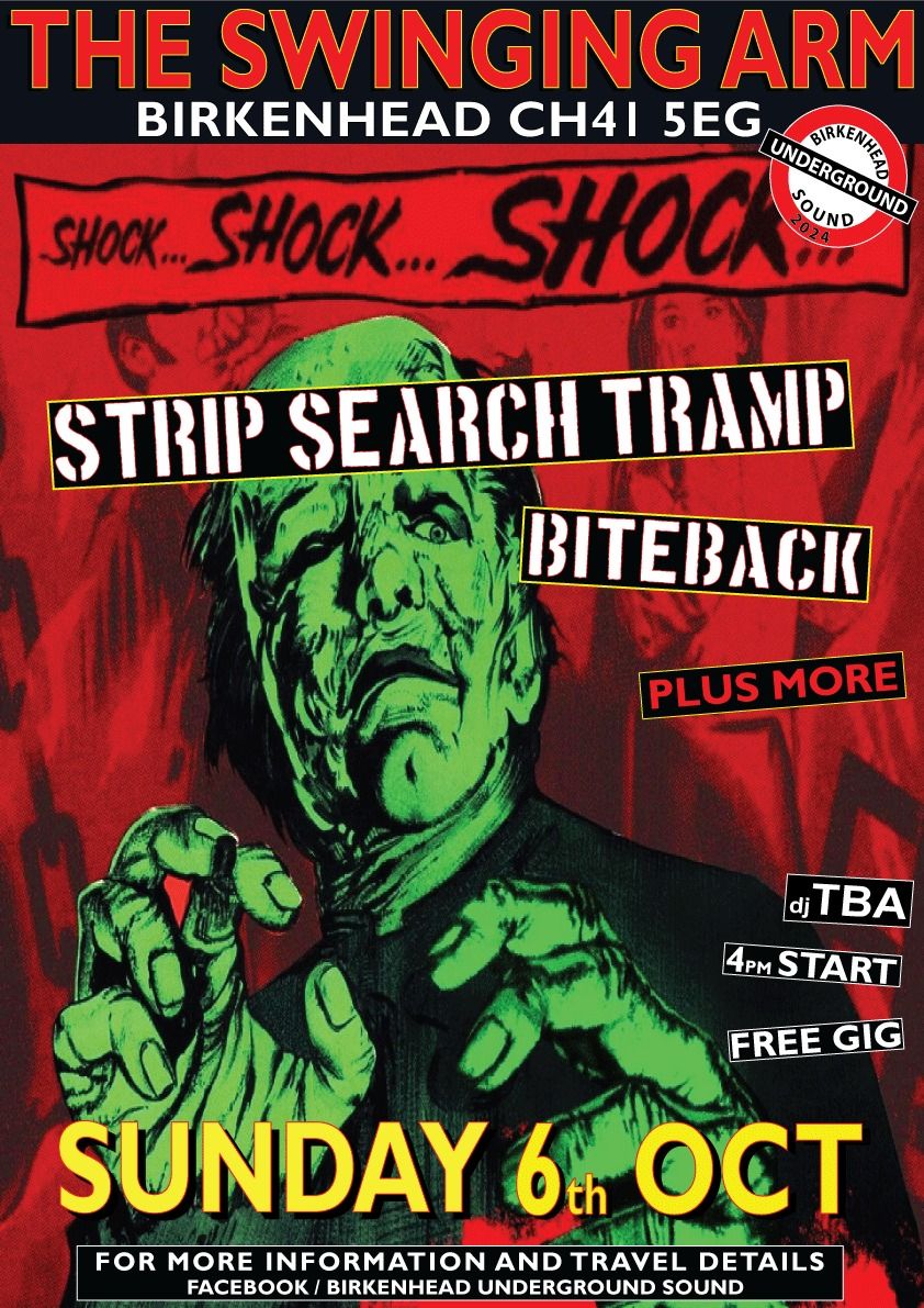 biteback sunday afternoon gig with strip search tramp and more