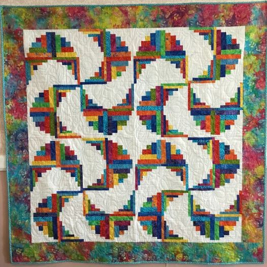 Curvy Log Cabin Quilt