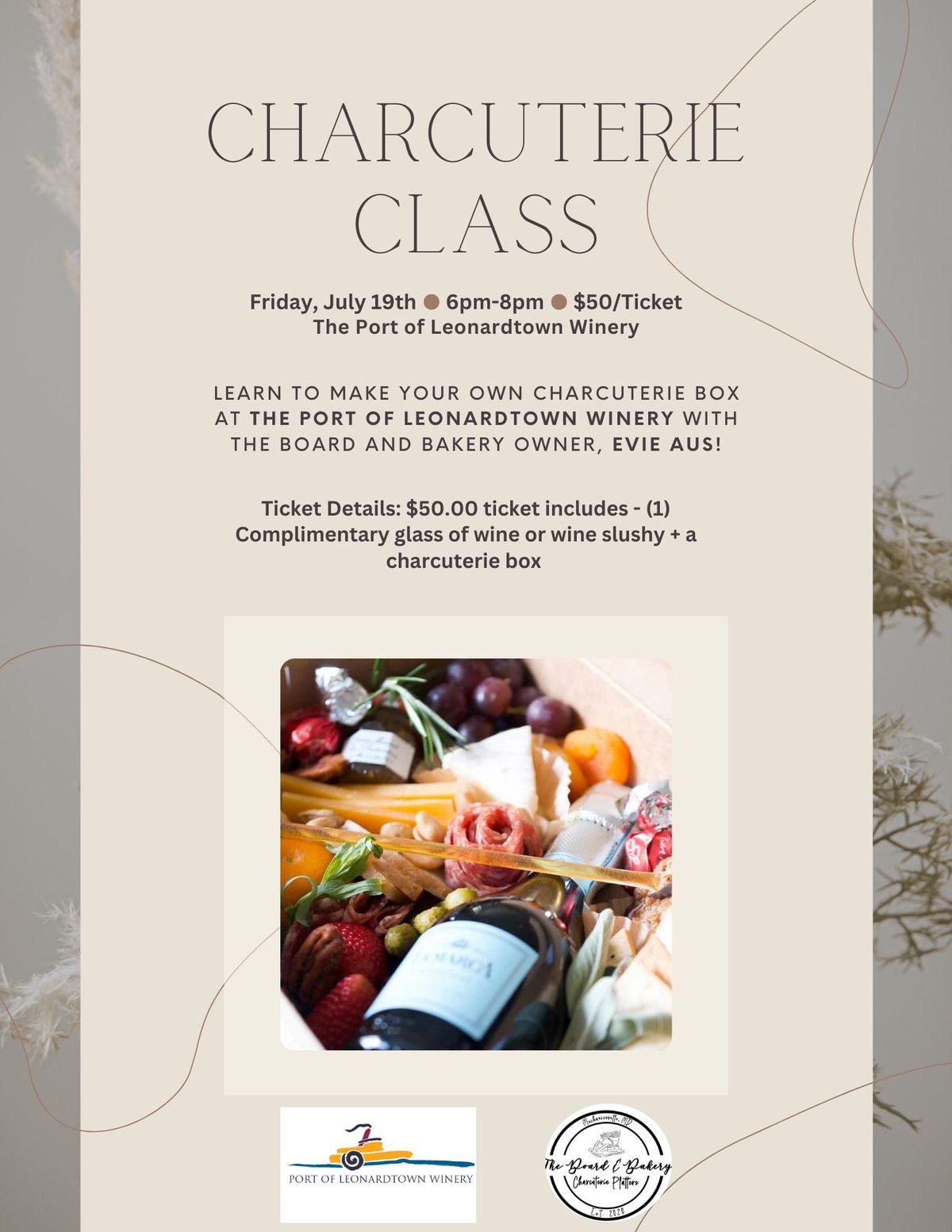 SOLD OUT-Charcuterie class w\/ The Board & Bakery