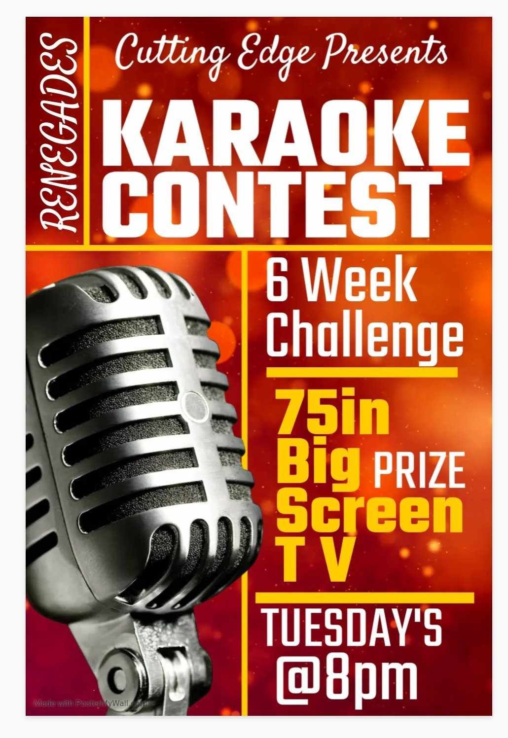 KARAOKE CONTEST FOR A 75 INCH BIG SCREEN DEBUT 6 WEEK CHALLENGE