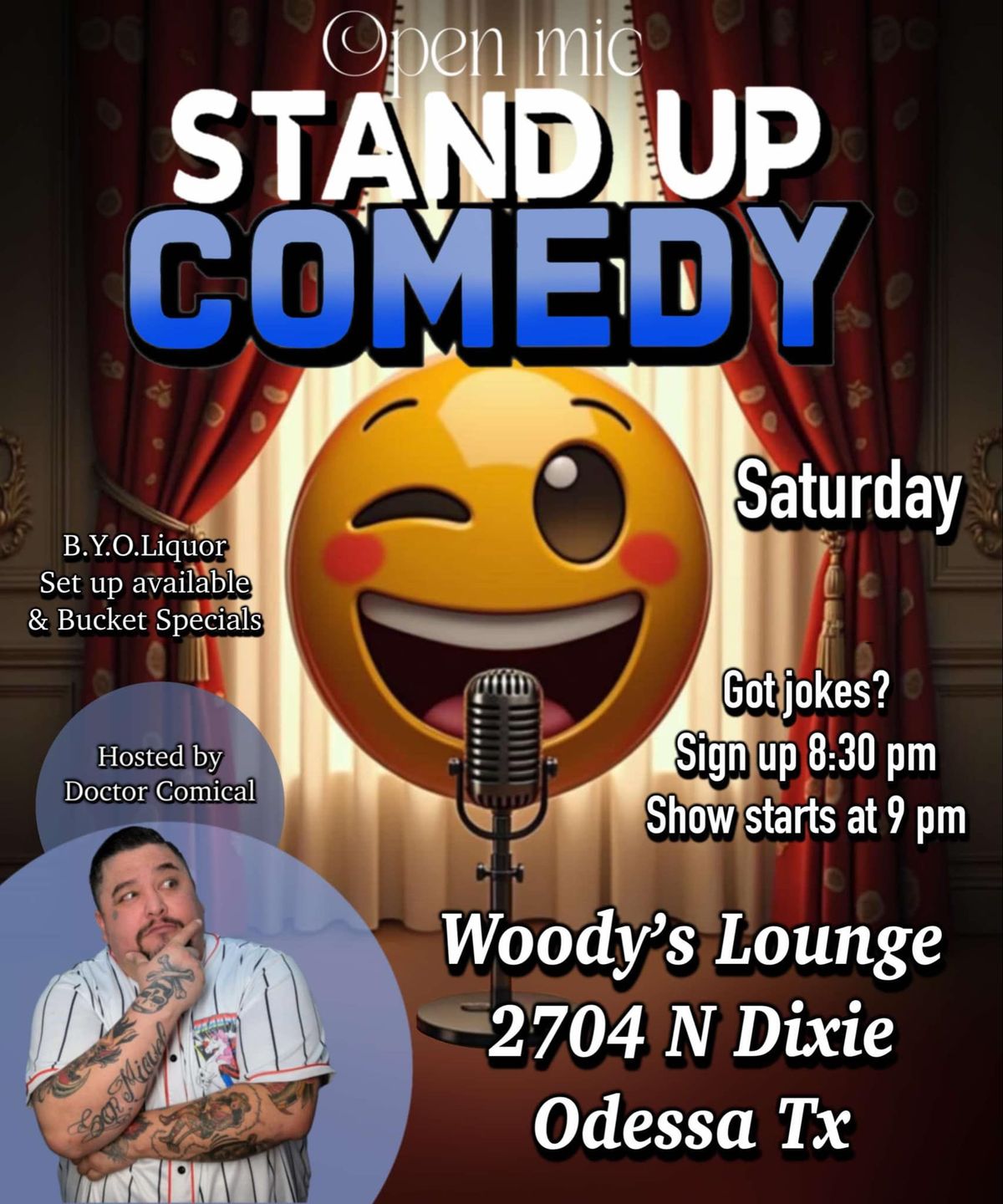 open mic stand up comedy!