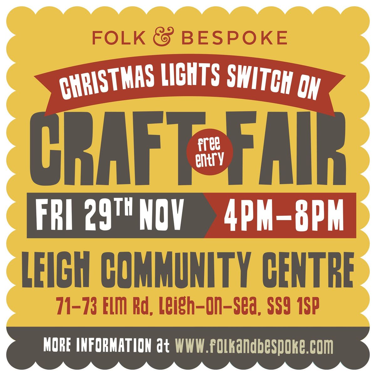 Folk & Bespoke Christmas Lights Switch on Artisan Craft Fair