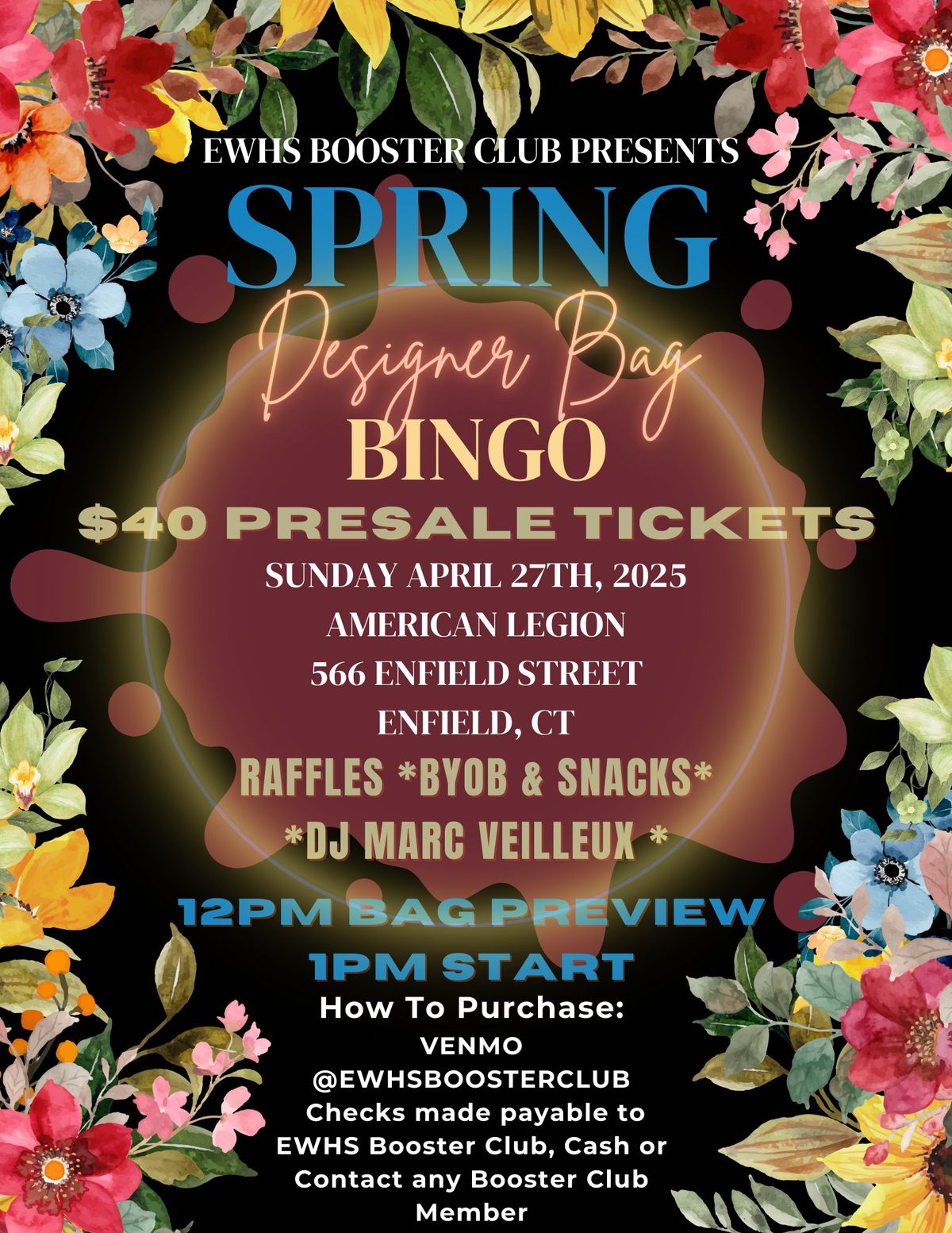 EAST WINDSOR BOOSTER CLUB SPRING DESIGNER BAG BINGO 2025