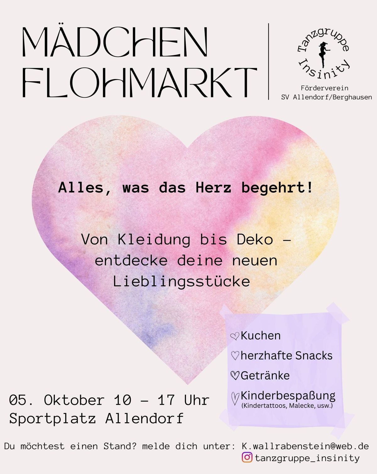 Allendorf: M\u00e4dchenflohmarkt