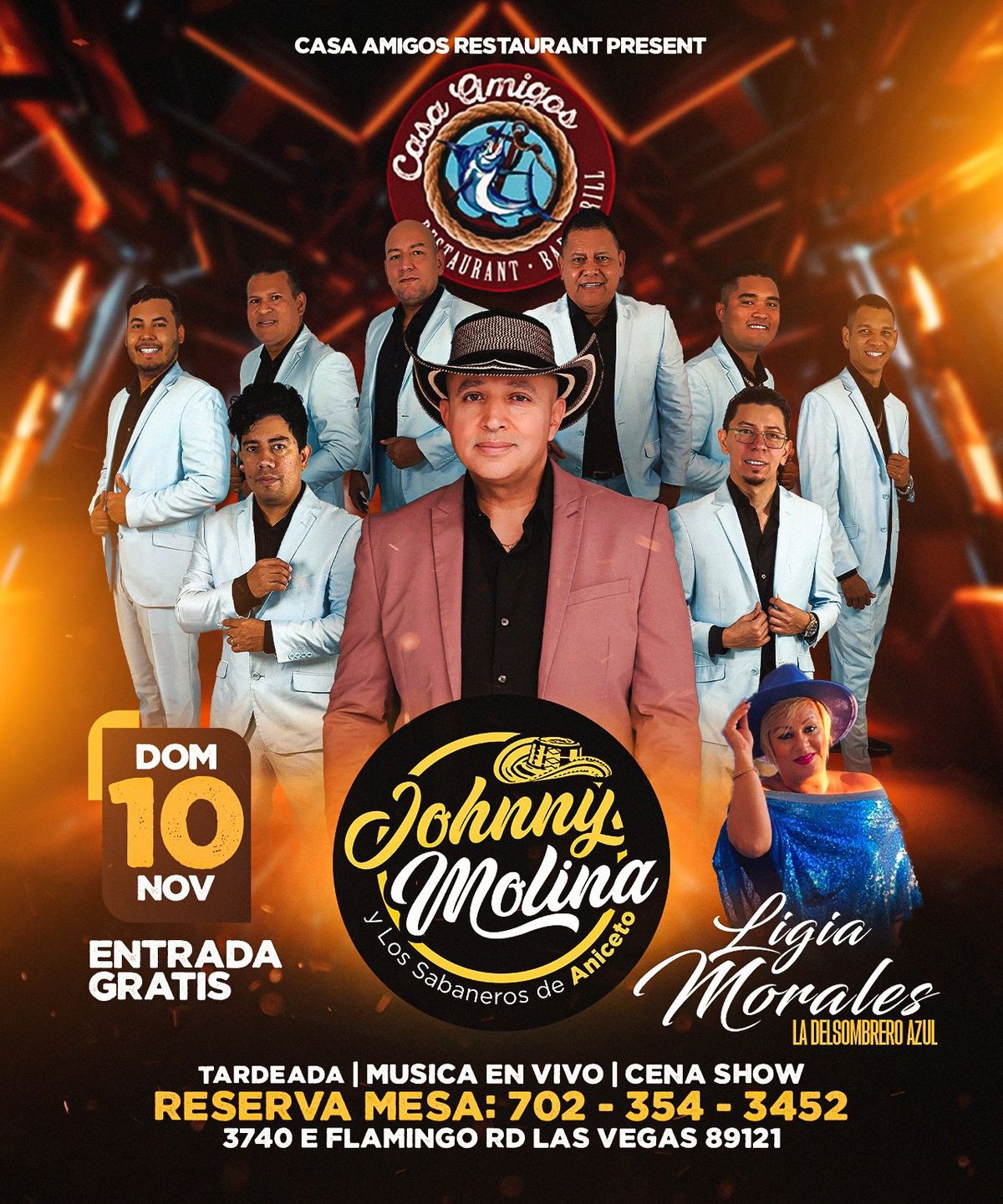 JOHNNY MOLINA ( Los sabanero de Aniceto ) - LIGIA MORALES - Del sombrero azul - Casa amigos LV 