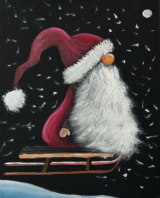 Gnome Sled, a PAINT & SIP EVENT with Lisa