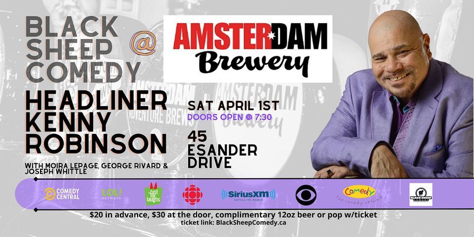 Black Sheep Comedy @ Amsterdam Brewery Featuring KENNY ROBINSON & Friends