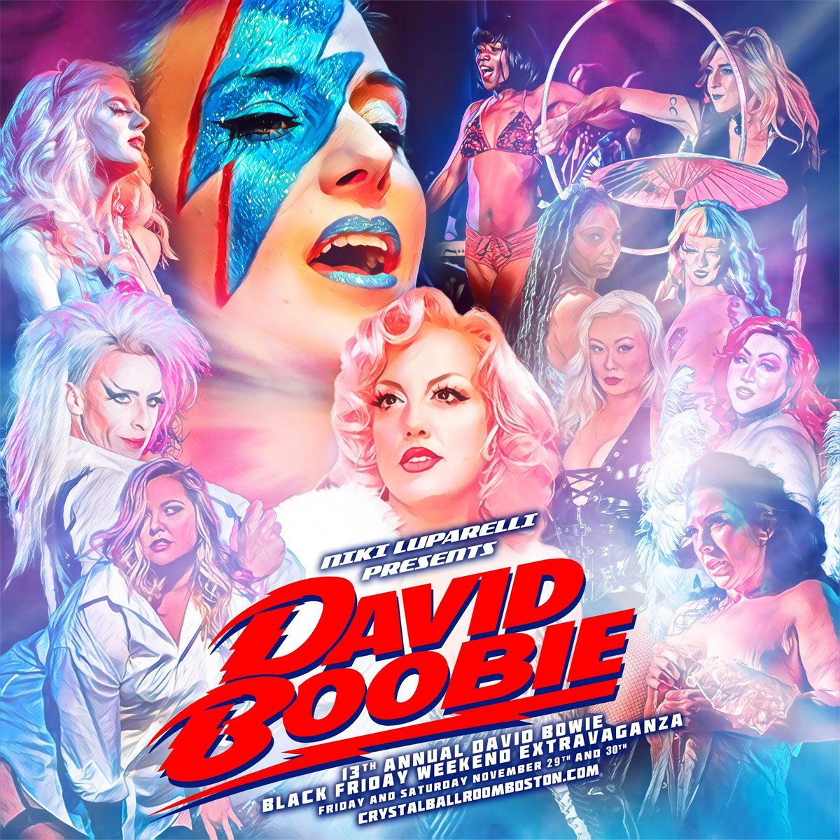 Niki Luparelli presents David Boobie - Friday at Crystal Ballroom at Somerville Theatre