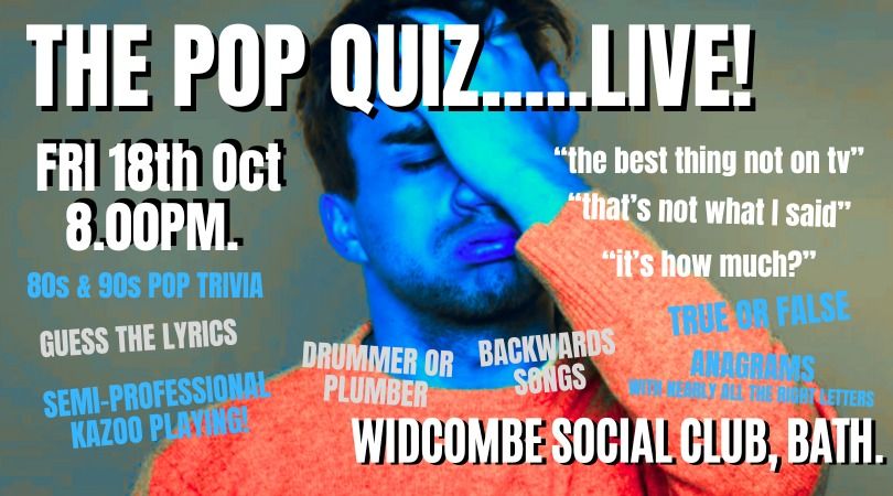 The Pop Quiz Live...better late than never.