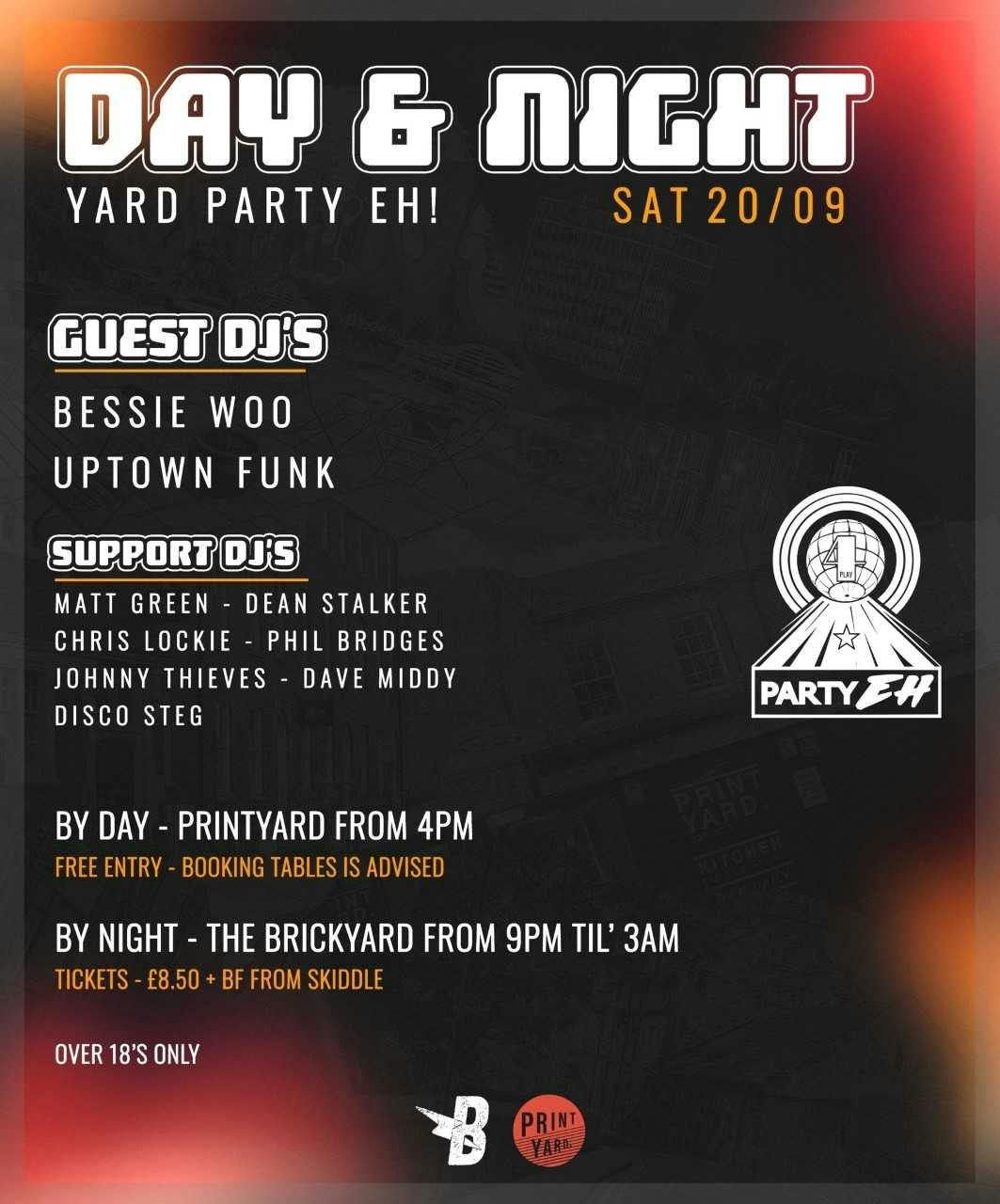 4Play Yard Night Party Eh! with Guest DJ Bessie Woo + Residents