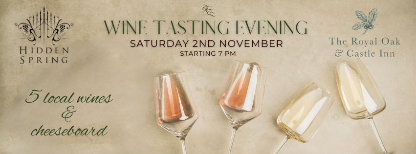 Wine tasting evening with Hidden Springs Vineyard 