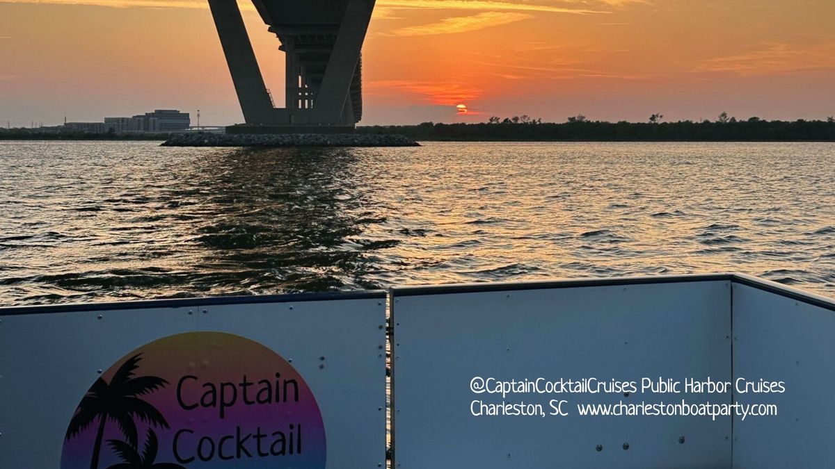 Sunday Sunset Party Boat Cruise Charleston Harbor: Captain Cocktail Cruises