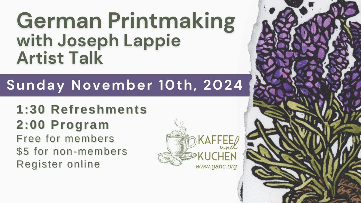 German Printmaking Artist Talk with Joseph Lappie