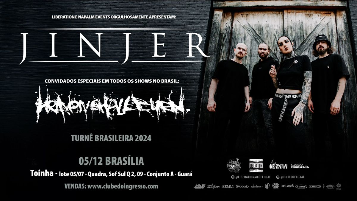 Jinjer e Heaven Shall Burn em Bras\u00edlia - 2024