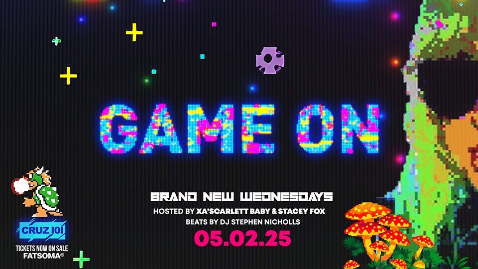 BRAND NEW - GAME ON - THE LAUNCH PARTY (Free shot with this ticket)