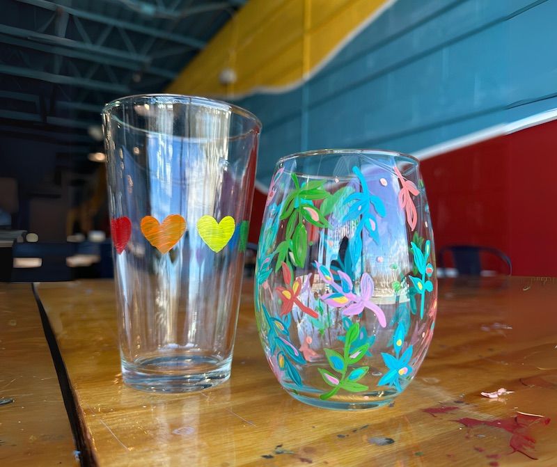 Crazy Crafters - glass painting 