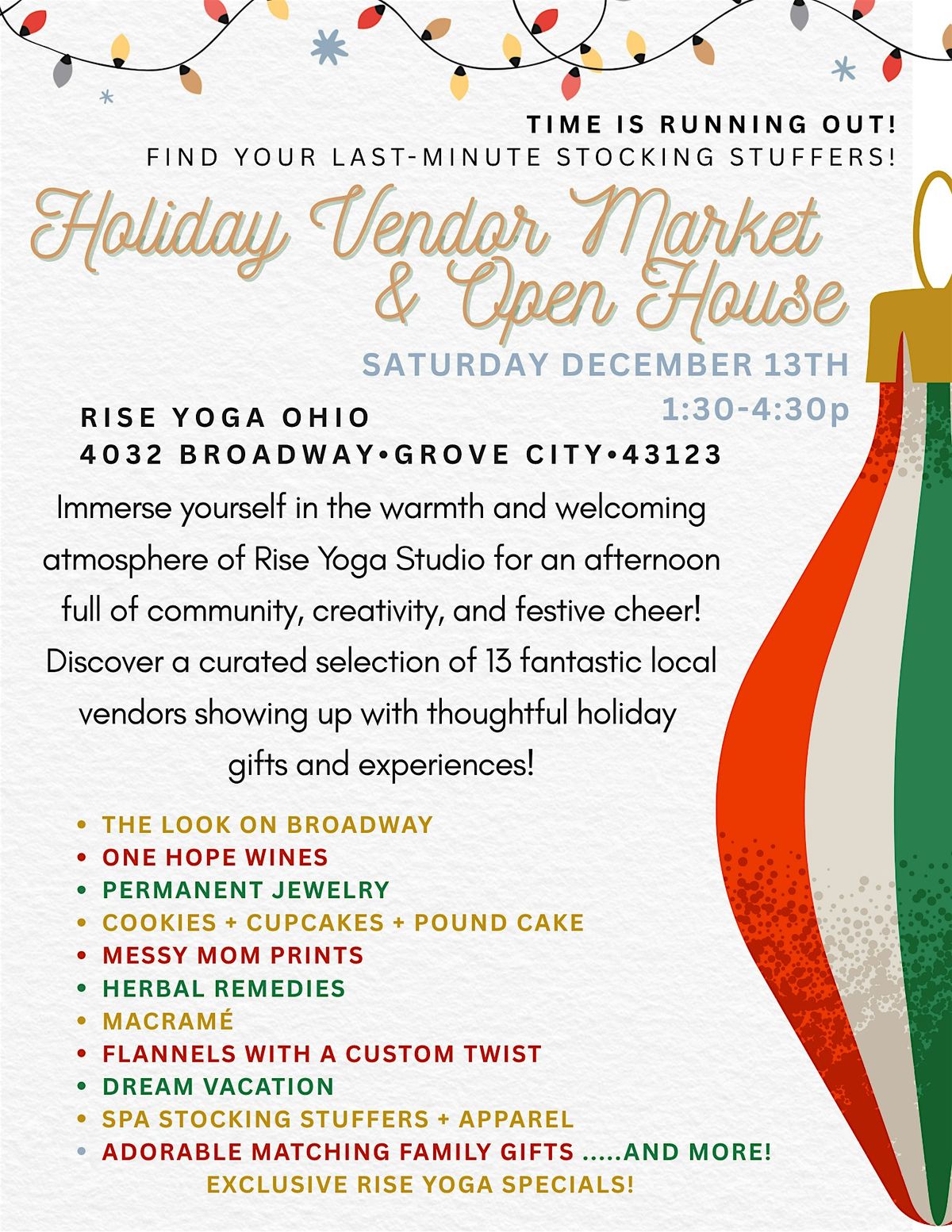 Holiday Market & Open House