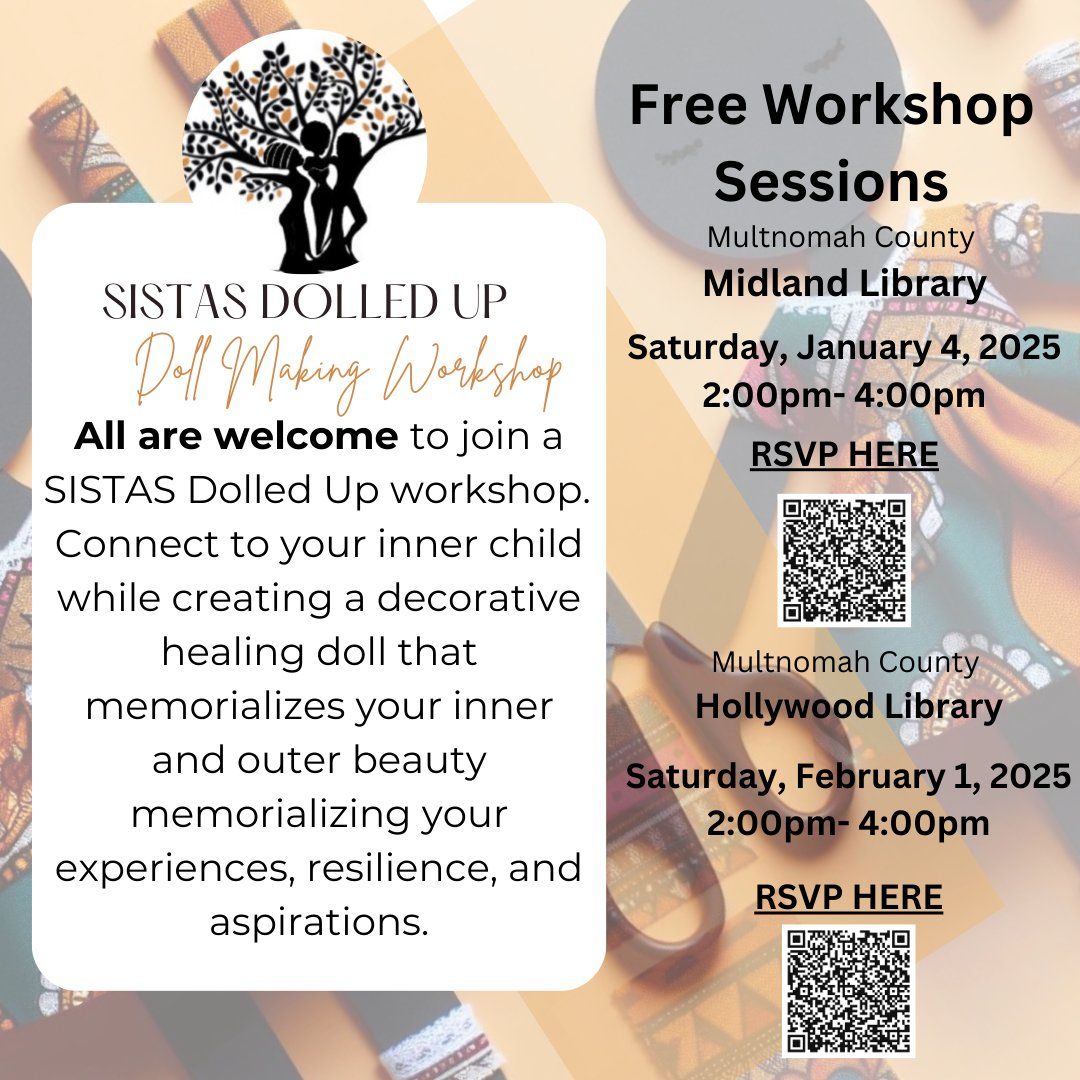 Black History Month SISTAS Dolled Up, Doll making workshop 