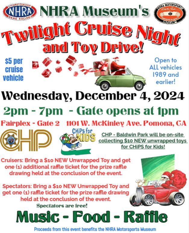 Twilight Cruise Night & CHiPS for Kids Toy Drive!