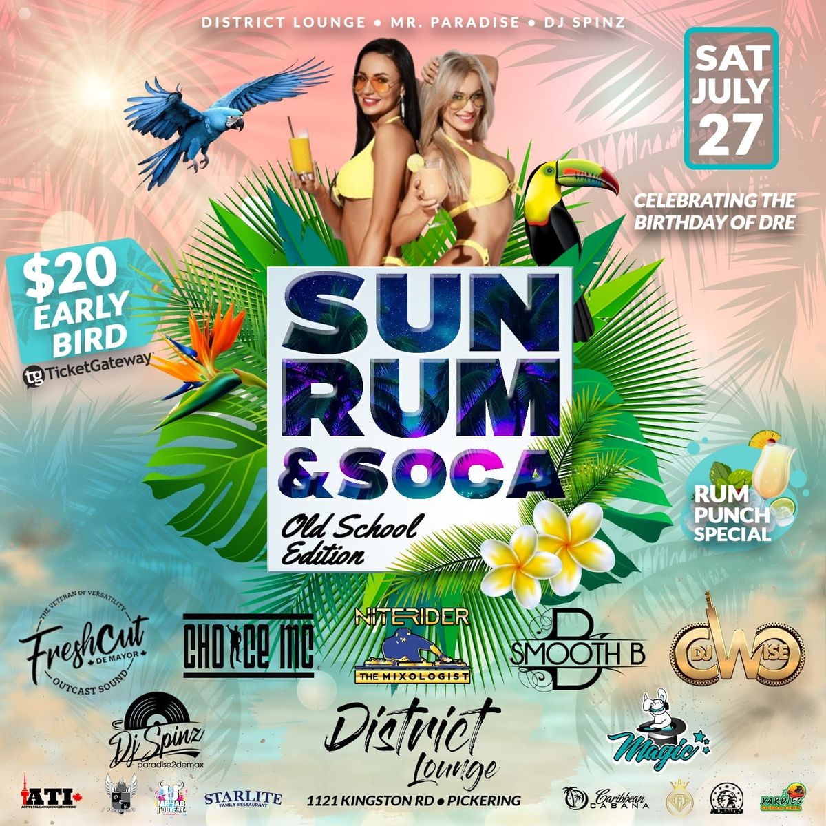 Sun, Rum & Soca: Celebrating Dre!