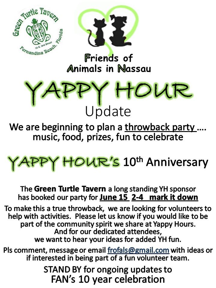 Yappy Hour 10th Anniversary Celebration