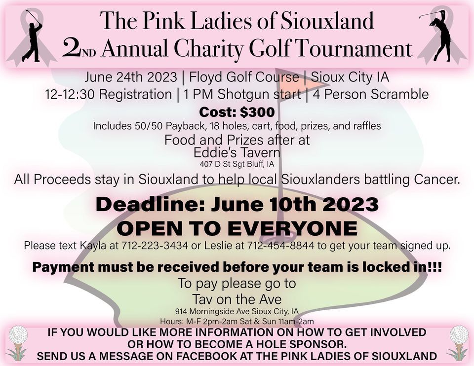 2nd Annual Pink Ladies of Siouxland Charity Golf Tournament