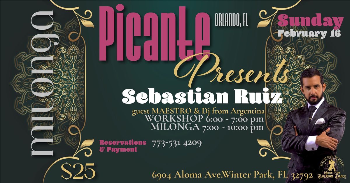 Milonga Picante \ud83c\udf36\ufe0f is back!  with Sebastian Ruiz\ud83c\udde6\ud83c\uddf7