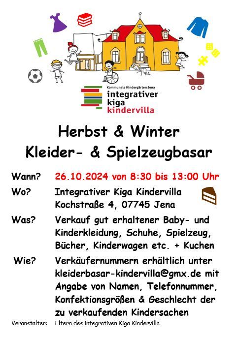 Herbst & Winter Kleider- und Spielzeugbasar Kita Kindervilla Jena