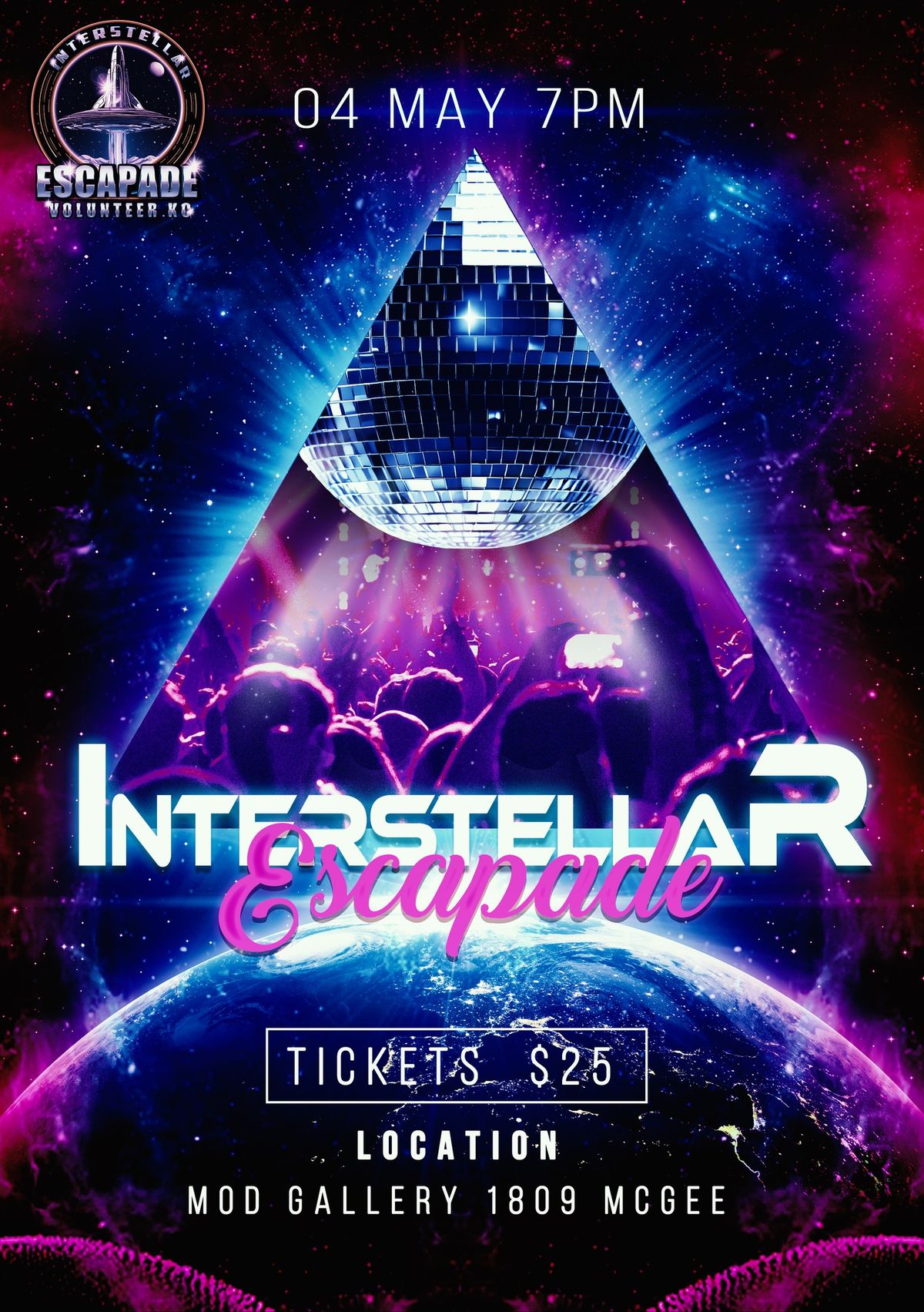 Interstellar Escapade, a Fundraiser Dance Party