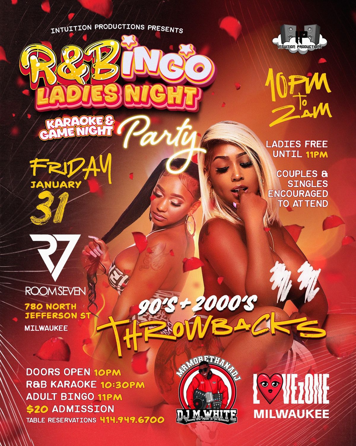 LOVEzONE: MILWAUKEE R&BINGO KARAOKE GAME NIGHT & R&B PARTY AT ROOM SEVEN