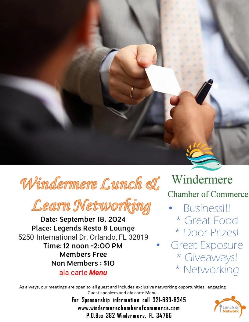 Windermere Lunch & Learn Business Networking 