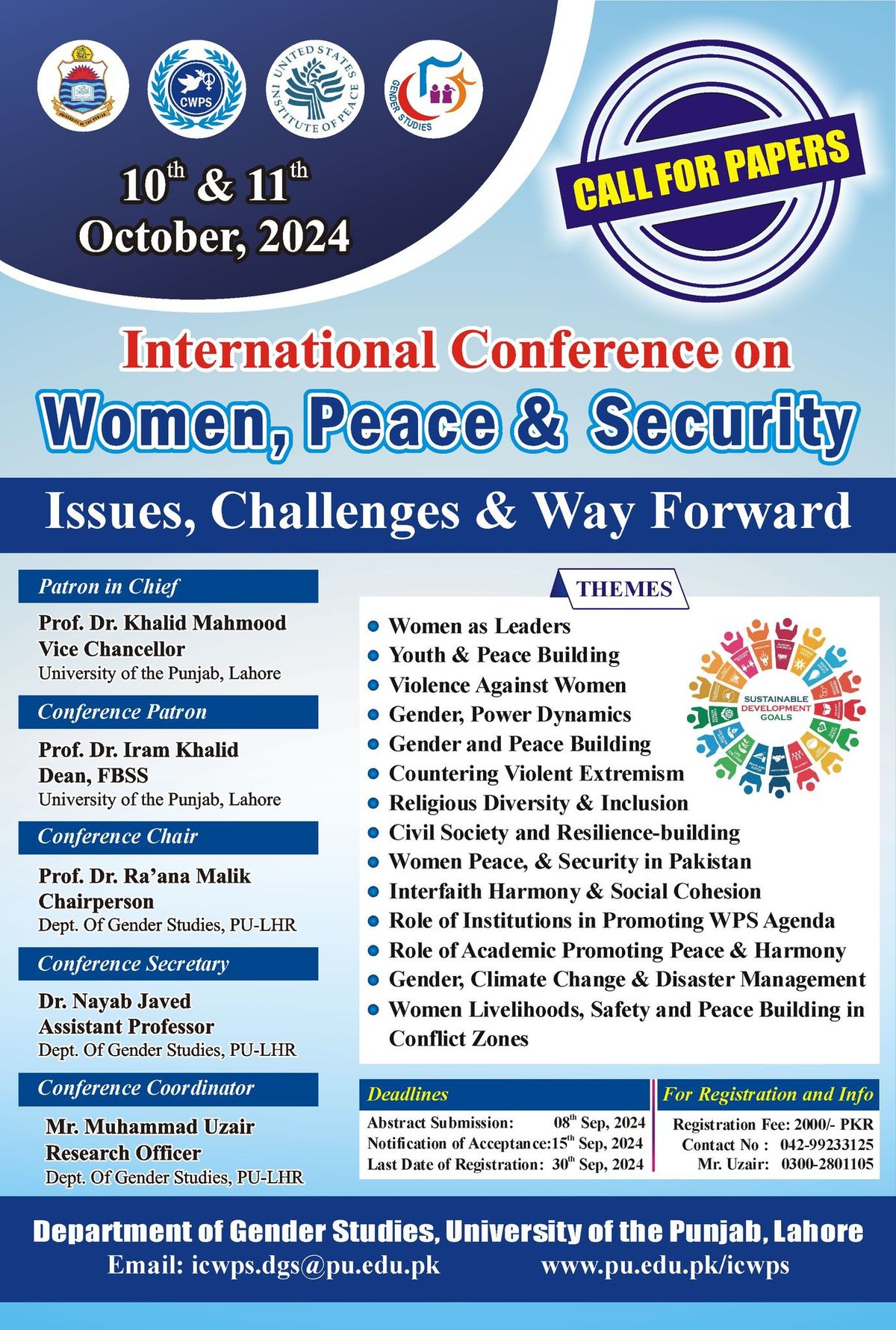 International Conference on Women, Peace & Security: Issues, Challenges & Way Forward