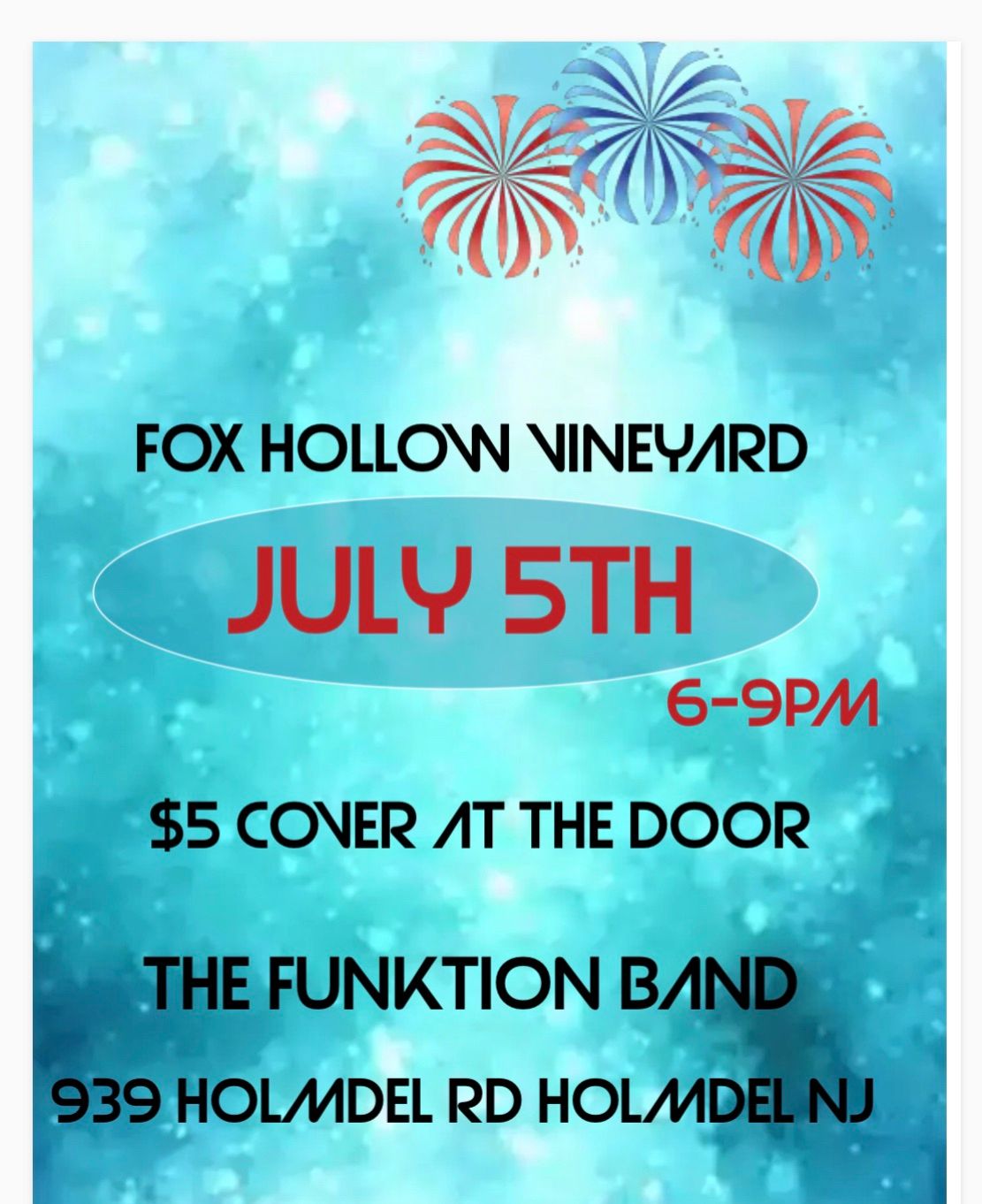 The Funktion Band- -Fox Hollow Vineyard