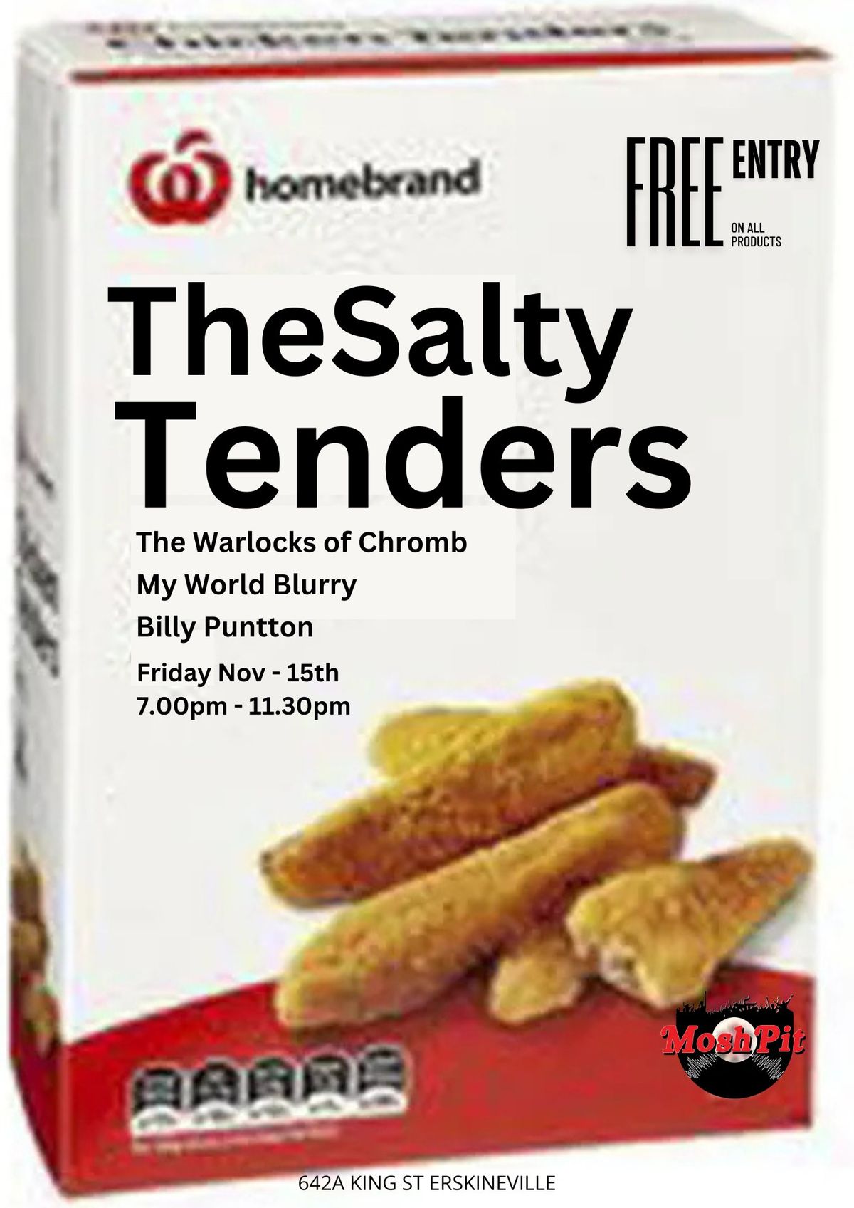 The Salty Tenders + the Warlocks of Chromb + My World Blurry + Billy Puntton 